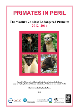 Primates in Peril: the World’S 25 Most Endangered Primates 2012– 2014