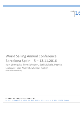 World Sailing Annual Conference Barcelona Spain 5