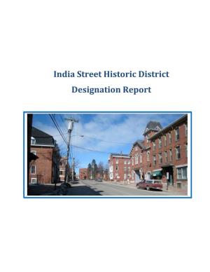 India Street Historic District Designation Report