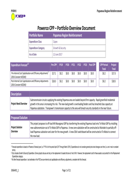 Powerco CPP – Portfolio Overview Document