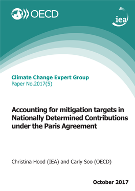 Accounting for Mitigation Targets in Nationally Determined Contributions Under the Paris Agreement