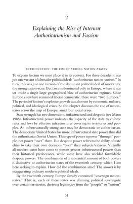 Explaining the Rise of Interwar Authoritarianism and Fascism.Pdf
