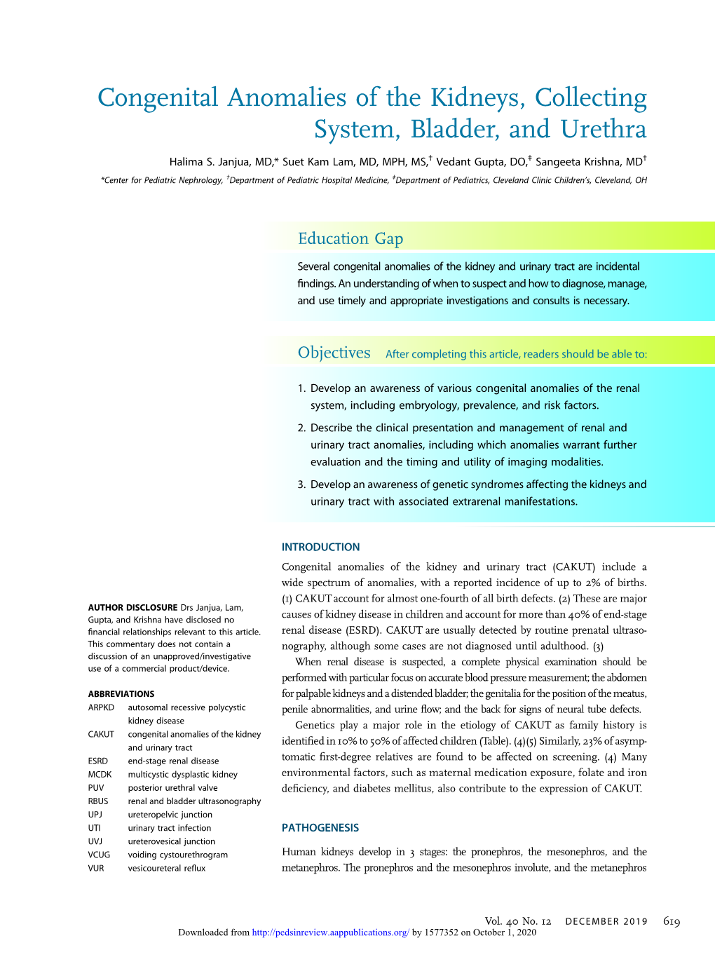 Congenital Anomalies of the Kidneys, Collecting System, Bladder, and Urethra