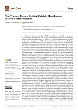 Non-Thermal Plasma-Assisted Catalytic Reactions for Environmental Protection