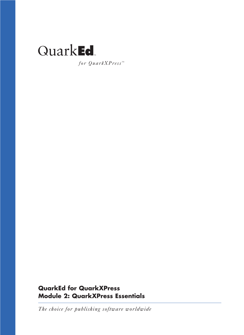 Quarkxpress Essentials