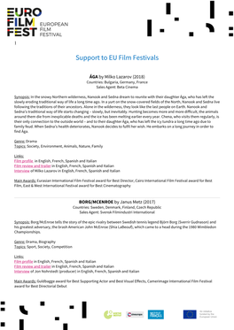 Support to EU Film Festivals