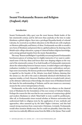 Swami Vivekananda: Reason and Religion (England, 1896)