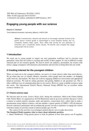 Engaging Young People with Our Science