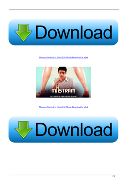 Mastram Dubbed in Hindi Full Movie Download in Mp4