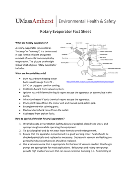 Rotary Evaporator Fact Sheet