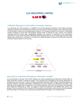 Lux Industries Limited