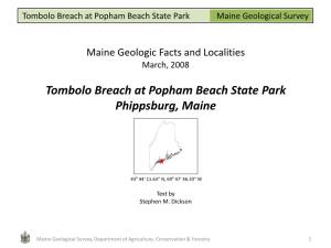 Geologic Site of the Month: Tombolo Breach at Popham Beach State Park, Phippsburg, Maine