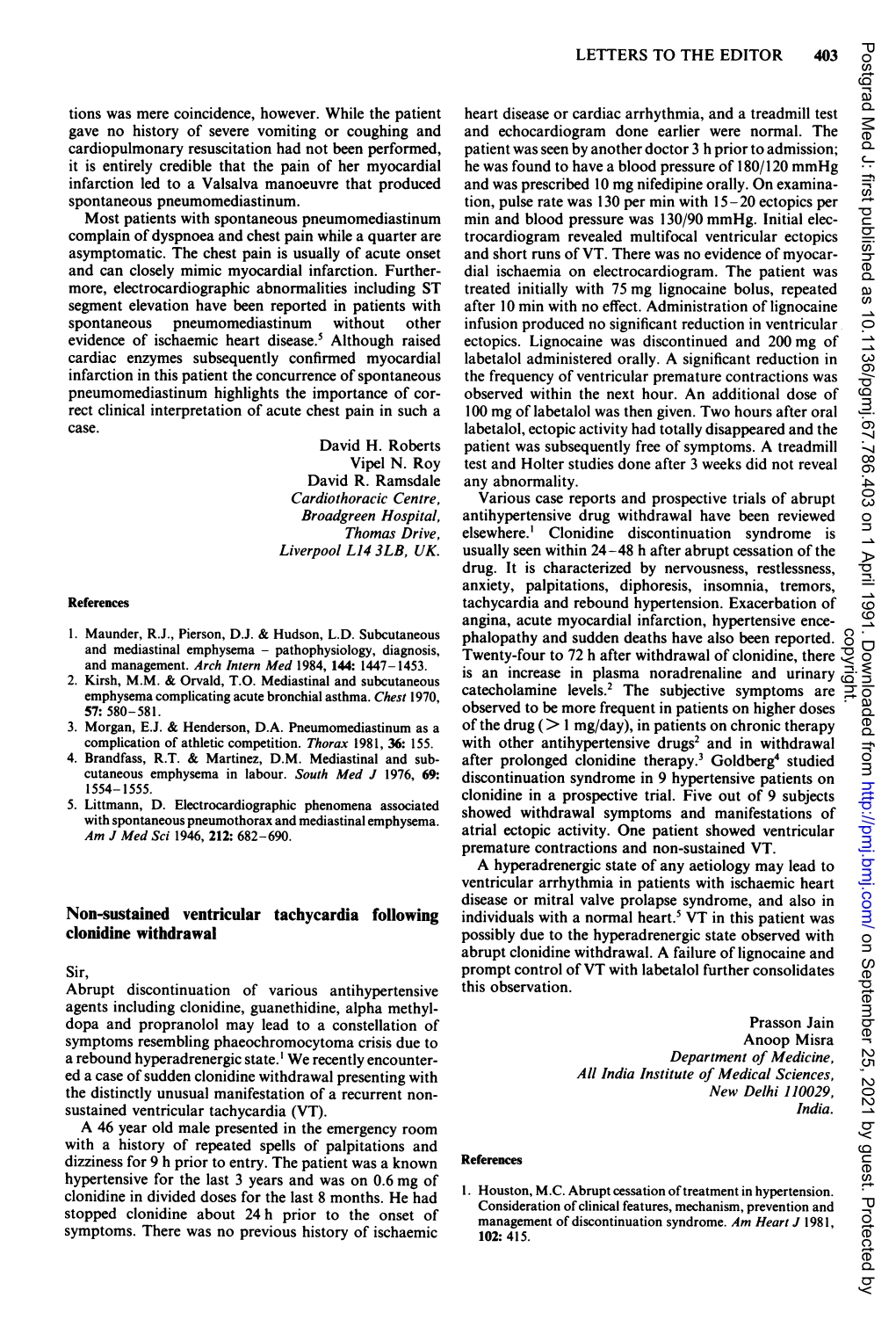 Non-Sustained Ventricular Tachycardia Following Clonidine Withdrawal