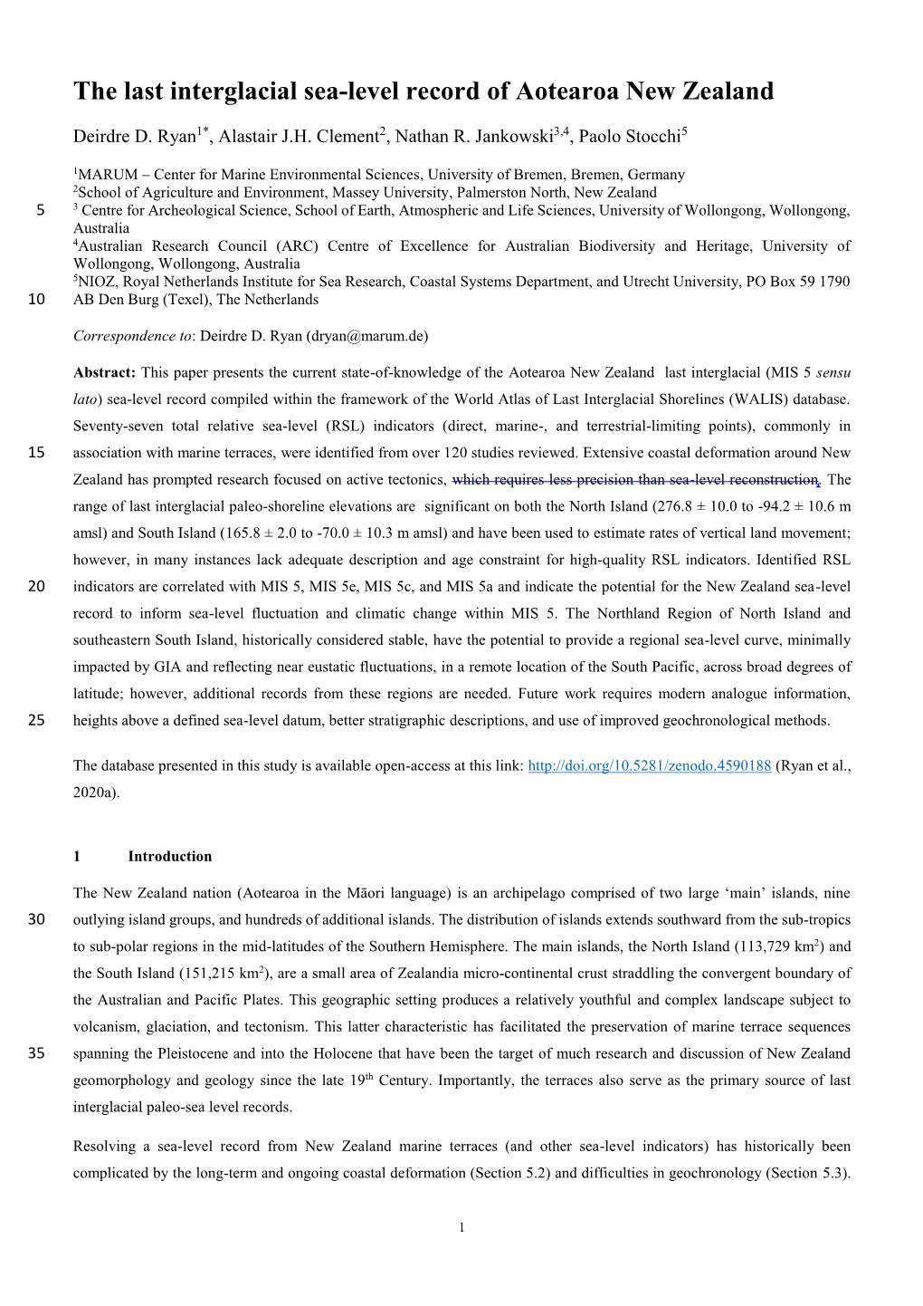 The Last Interglacial Sea-Level Record of Aotearoa New Zealand