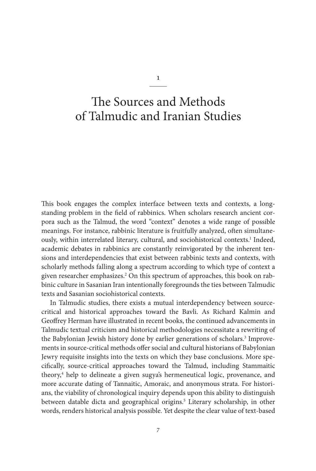 The Sources and Methods of Talmudic and Iranian Studies