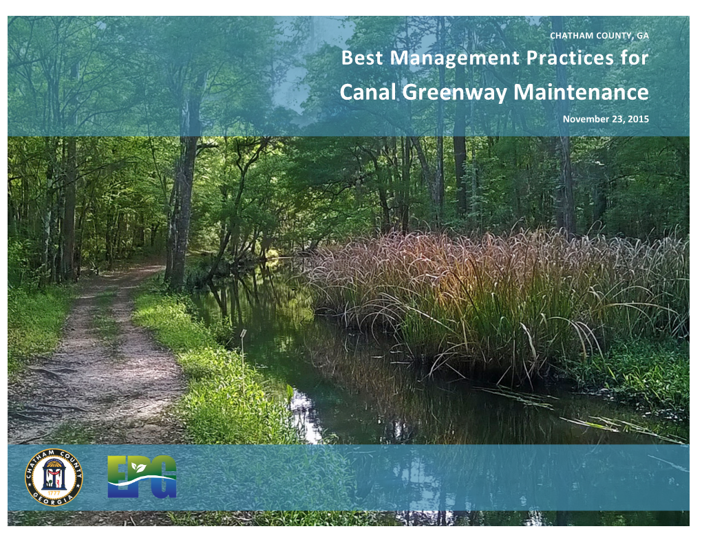 Canal Greenway Maintenance November 23, 2015