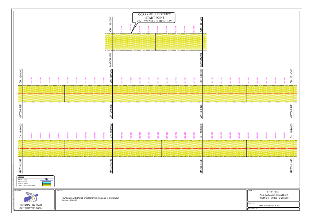 GORAKHPUR DISTRICT START POINT Ch. 157+200 Km of NH-29