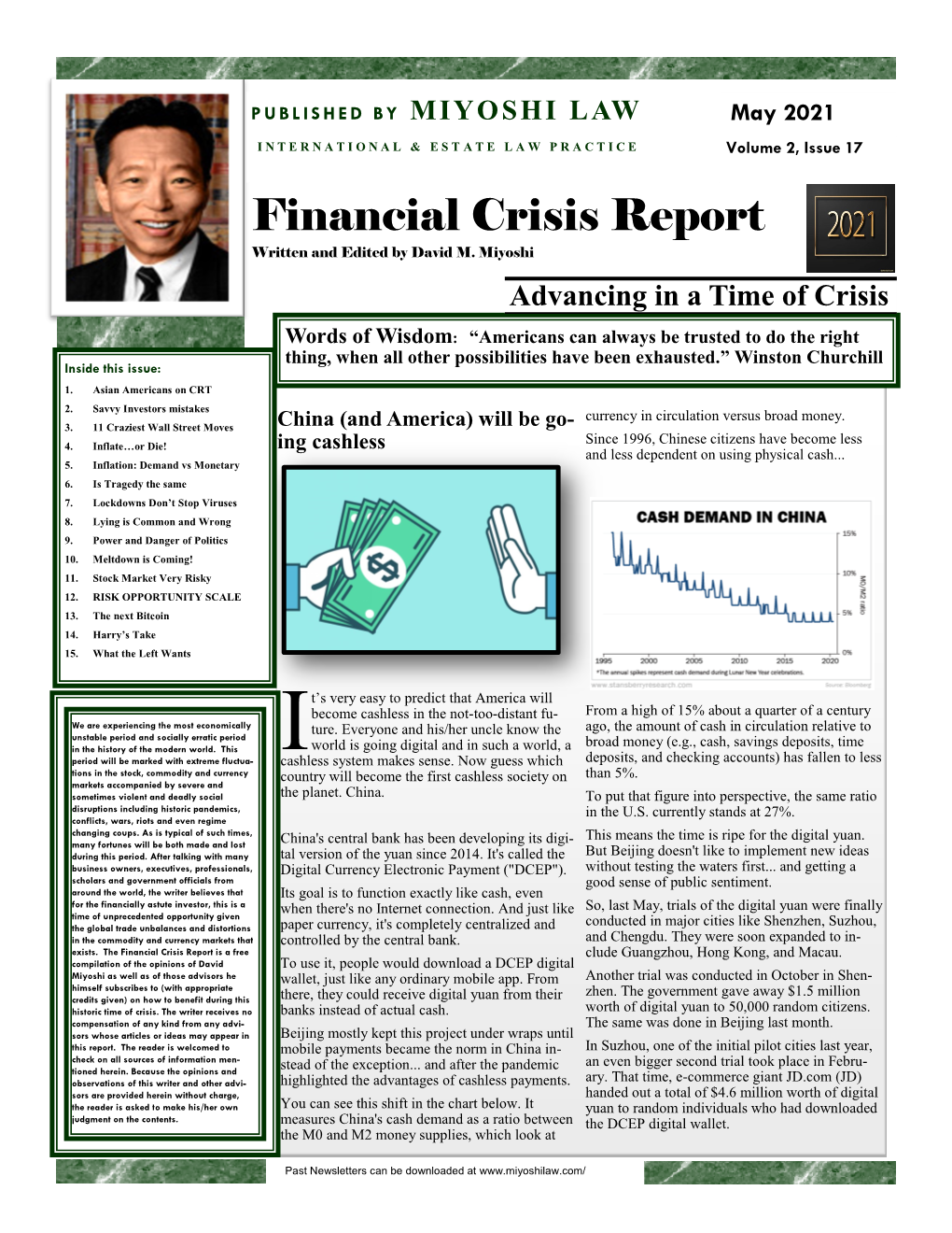 Financial Crisis Report Written and Edited by David M