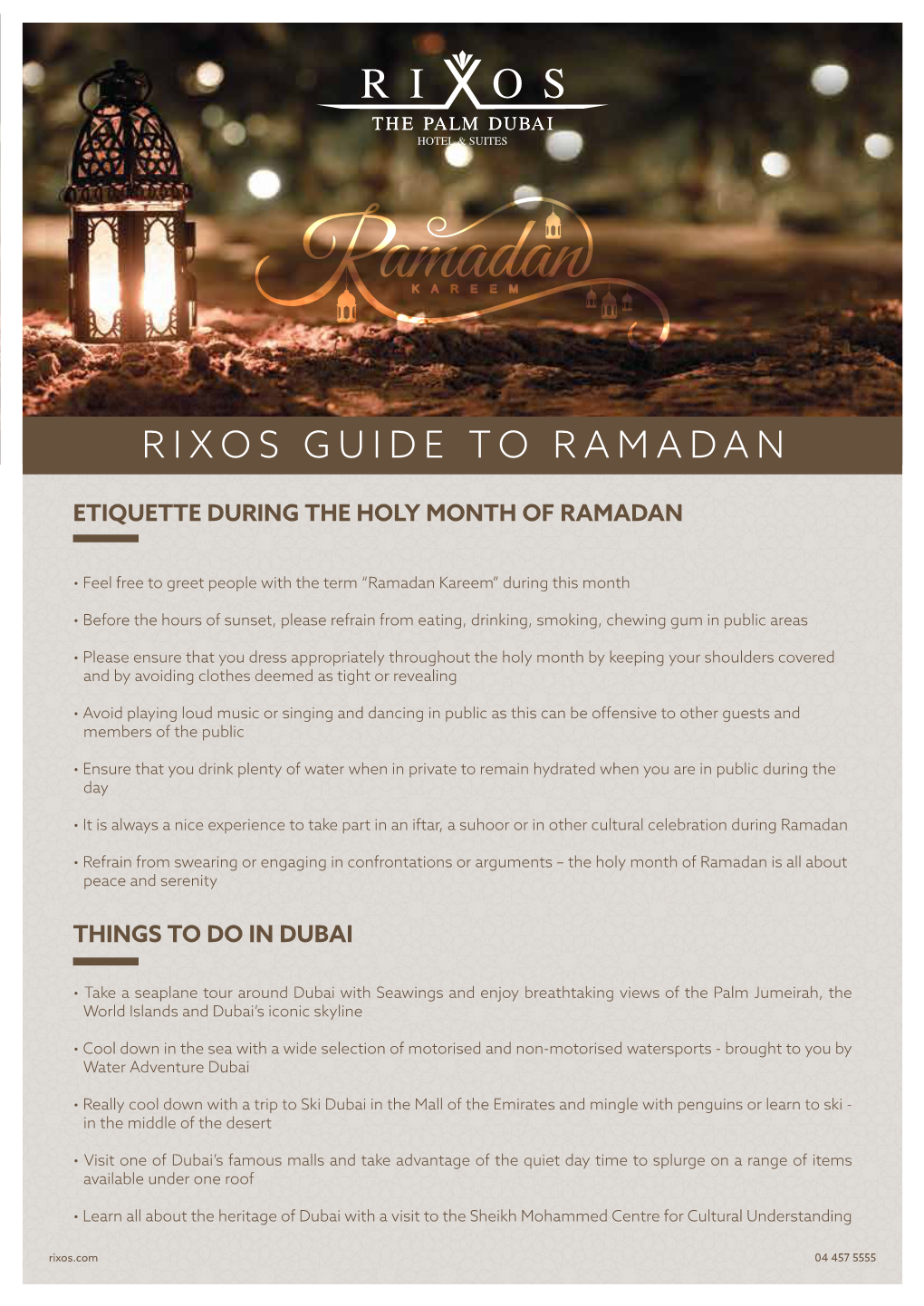 Ramadan Fact Sheet