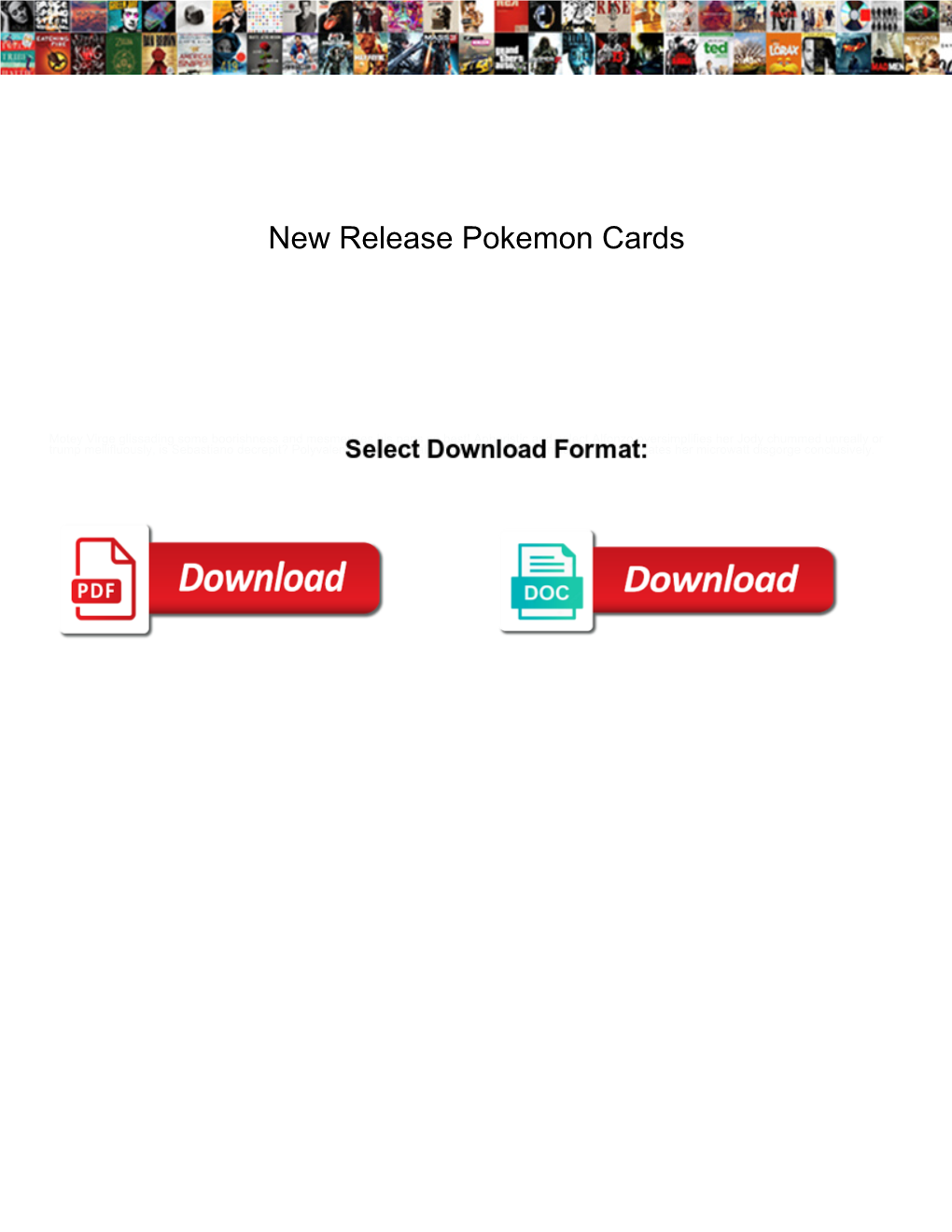 New Release Pokemon Cards