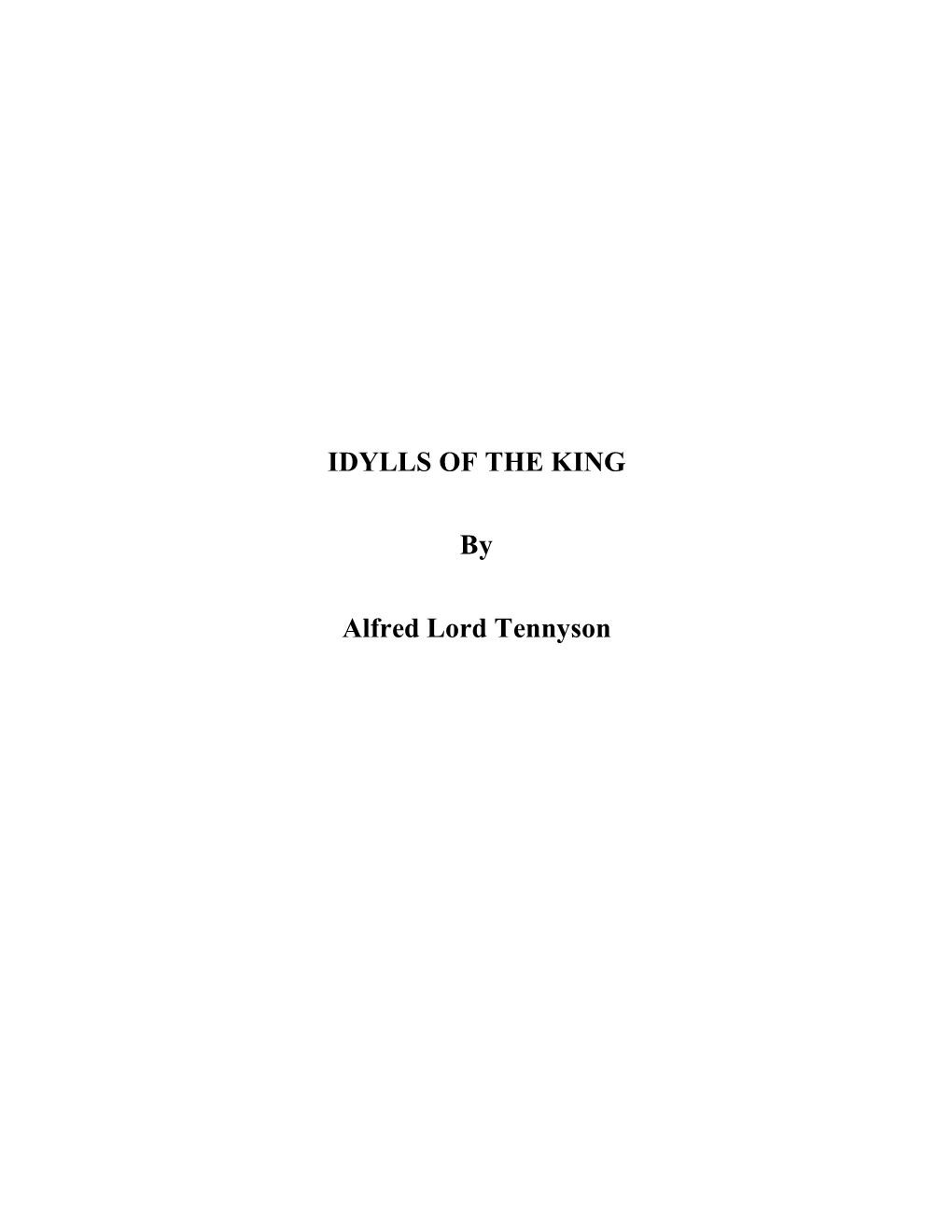 Idylls of the King