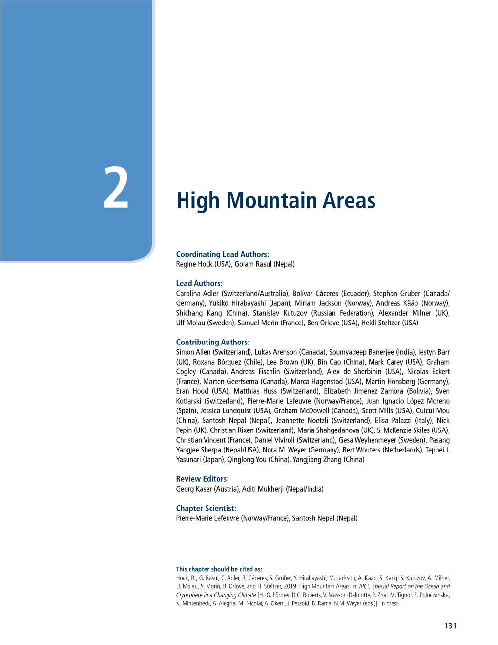 2 High Mountain Areas