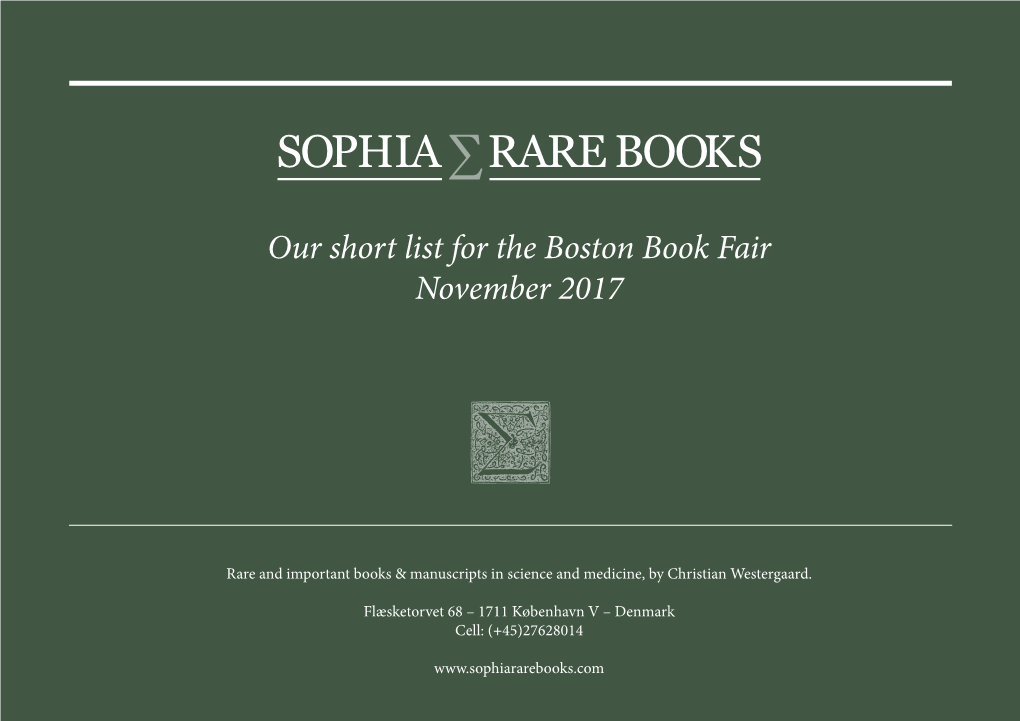 Our Short List for the Boston Book Fair November 2017