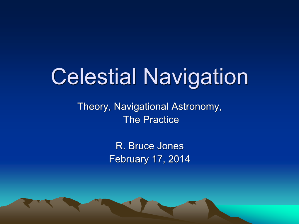 Celestial Navigation