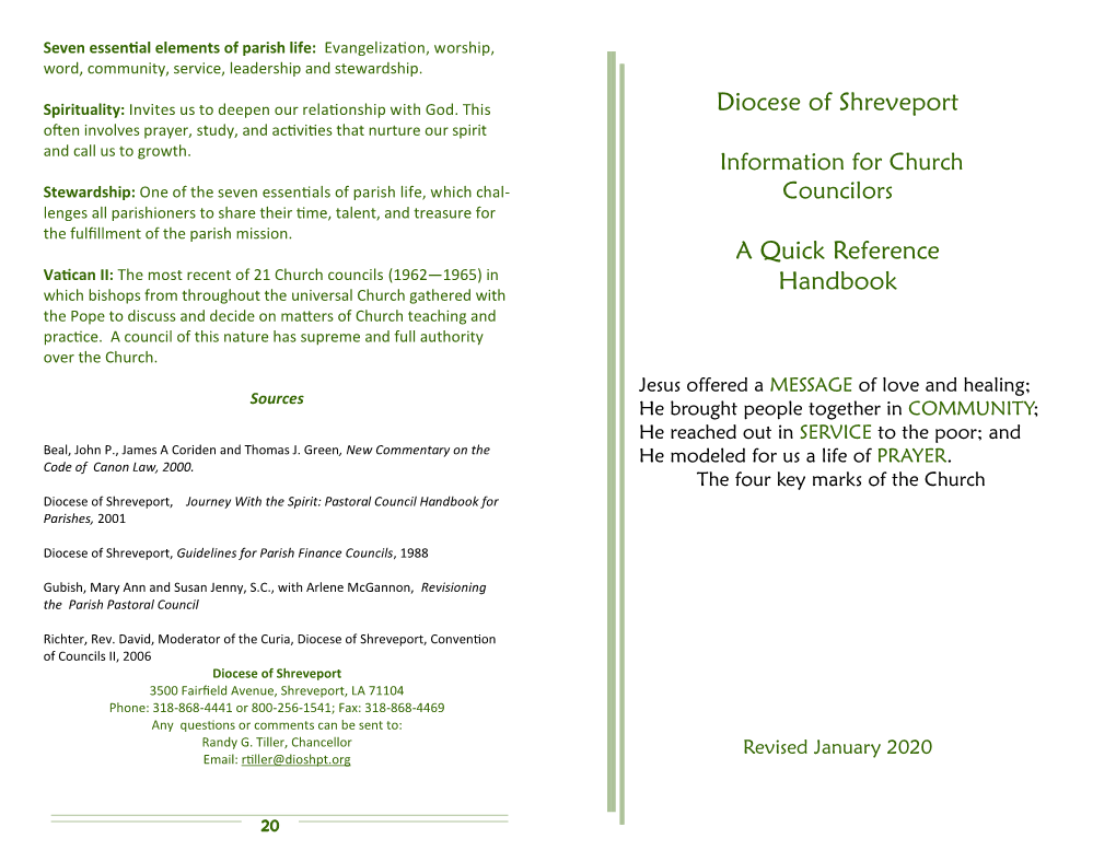 1. Information for Councilors-A Quick Reference Handbook