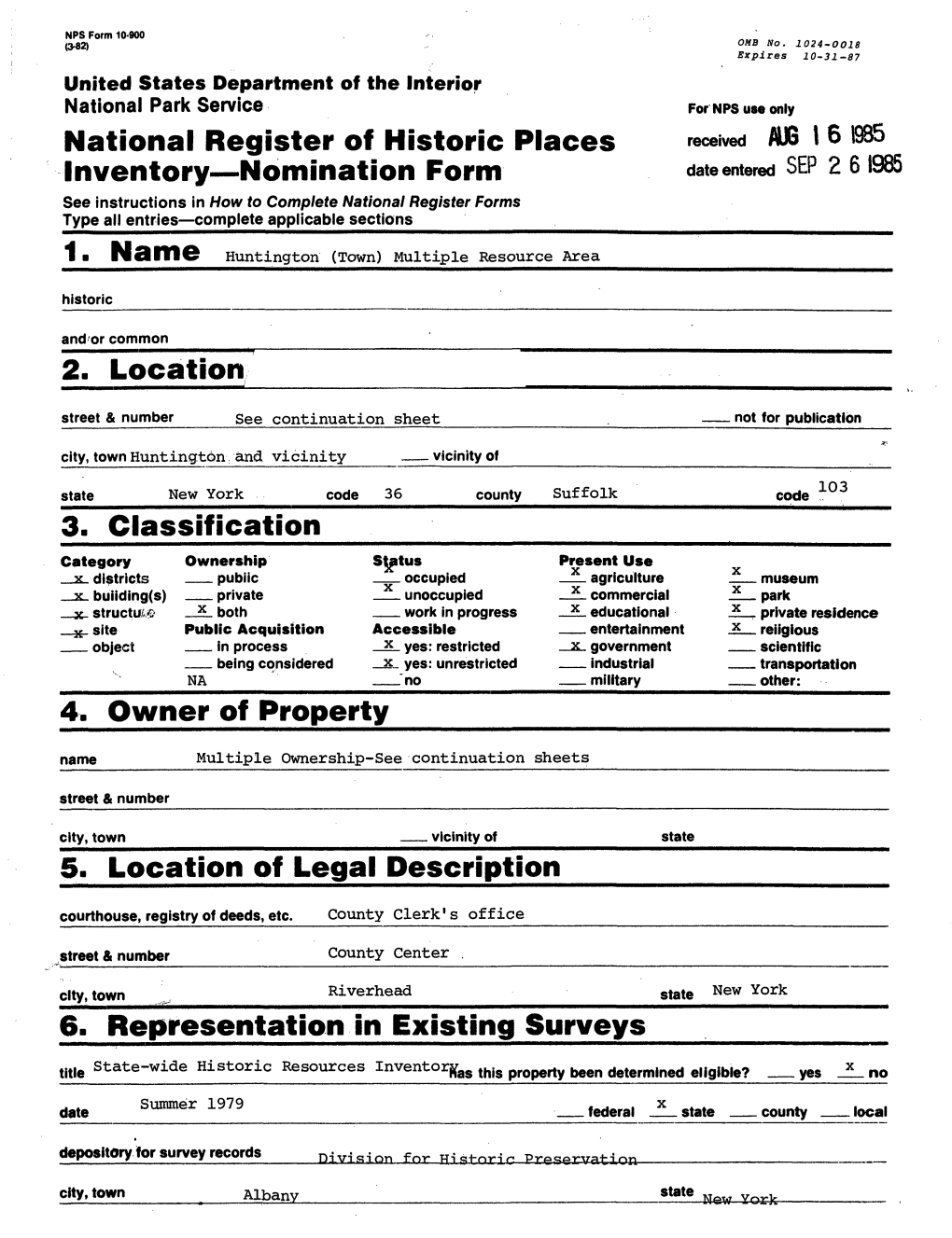 National Register of Historic Places Inventory Nomination Form 2