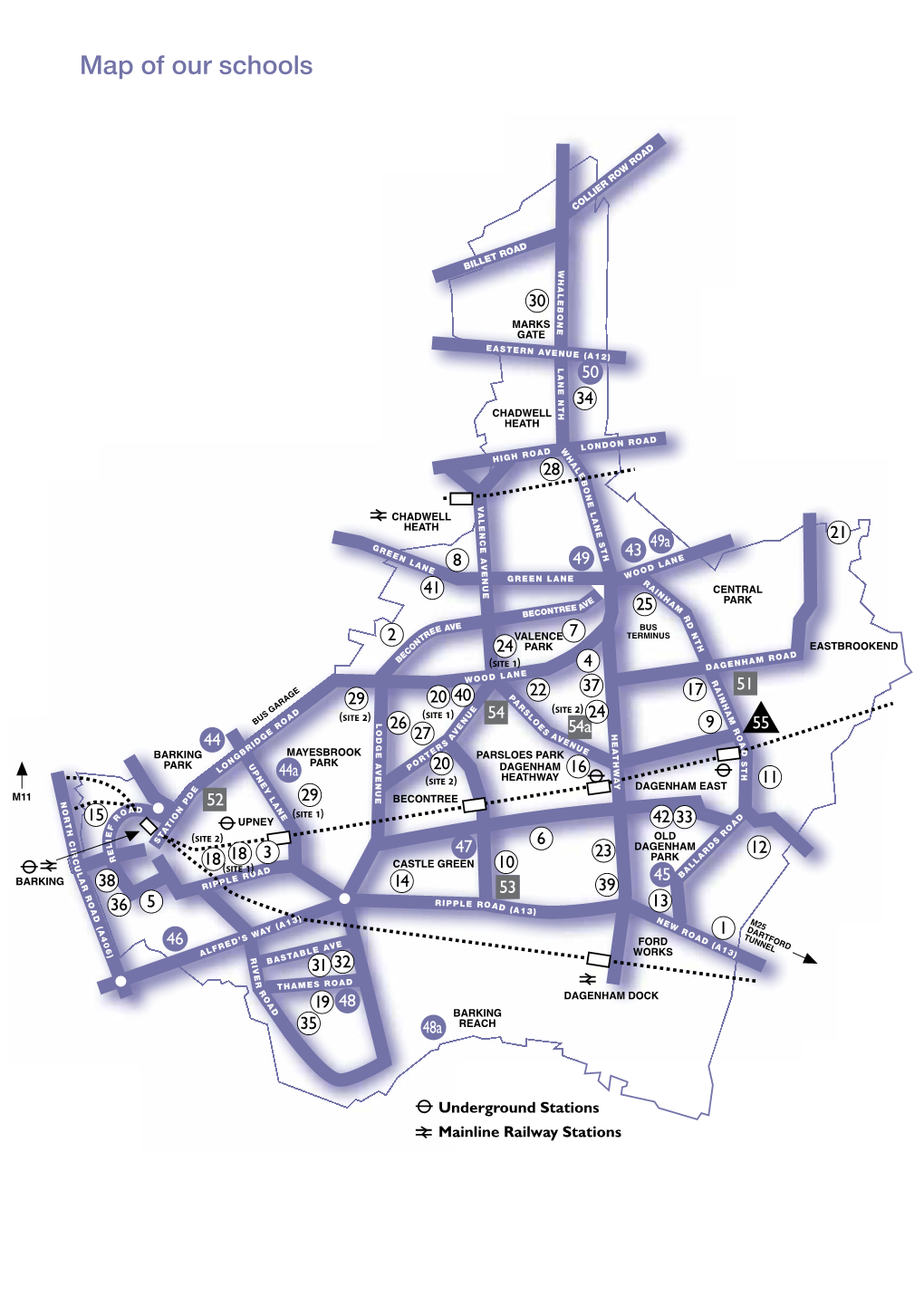 Map of Our Schools