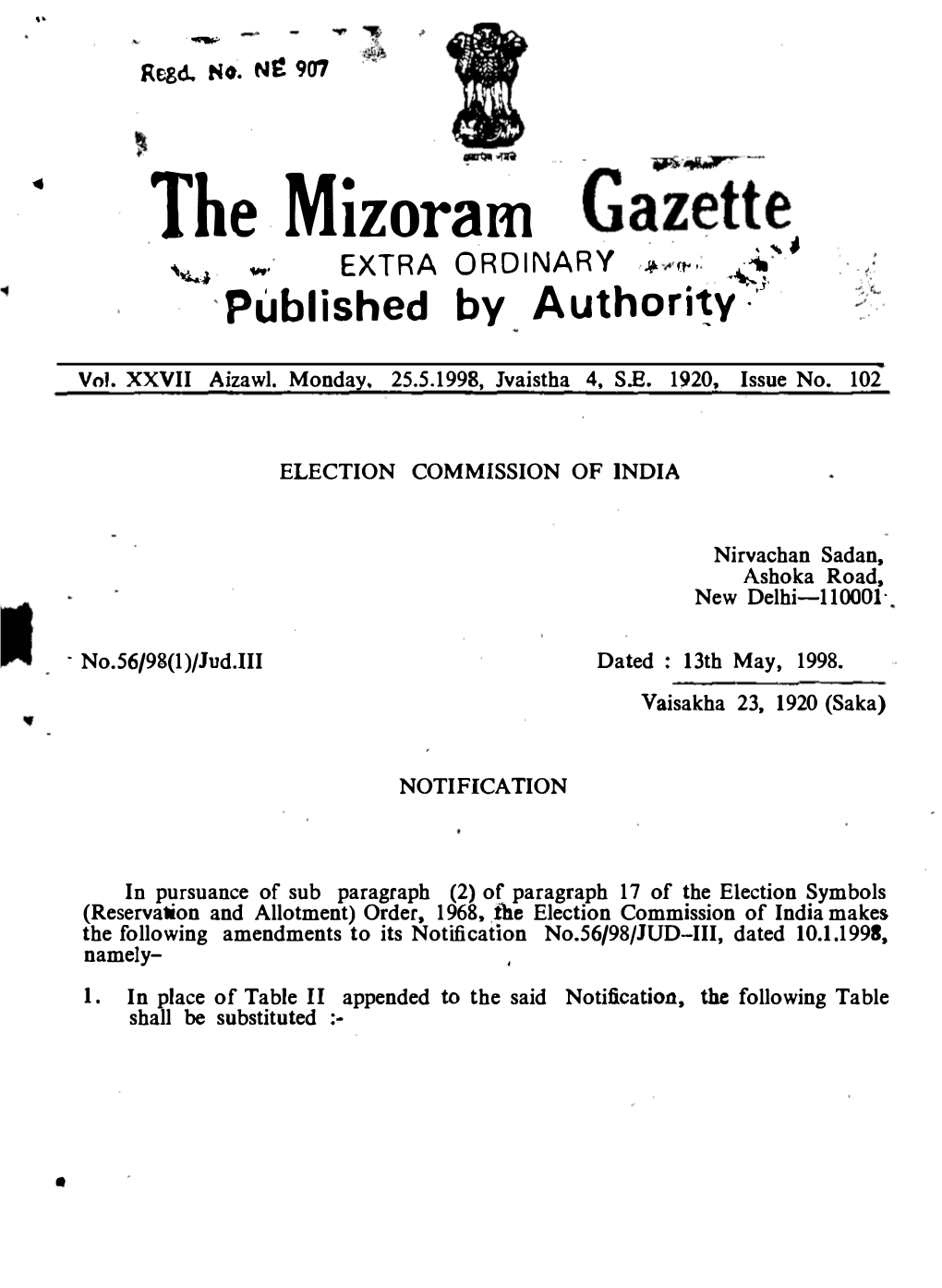 II the Mizoram