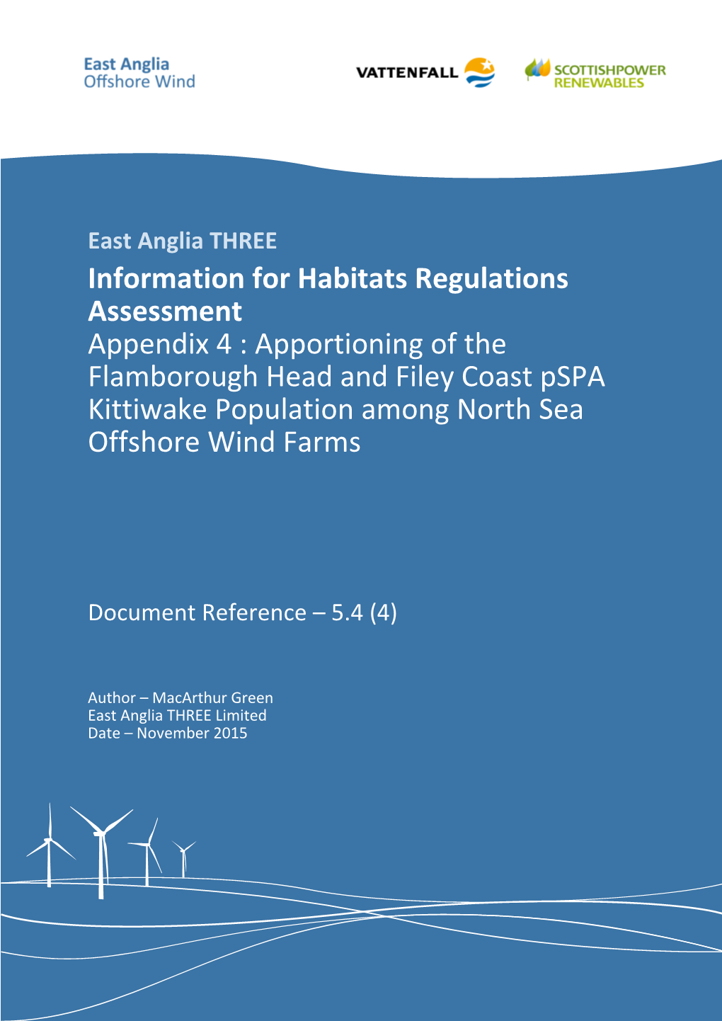 Information for Habitats Regulations Assessment Appendix 4