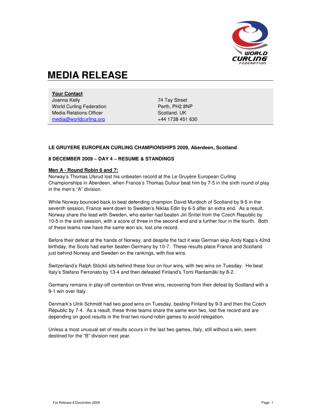 Media Release