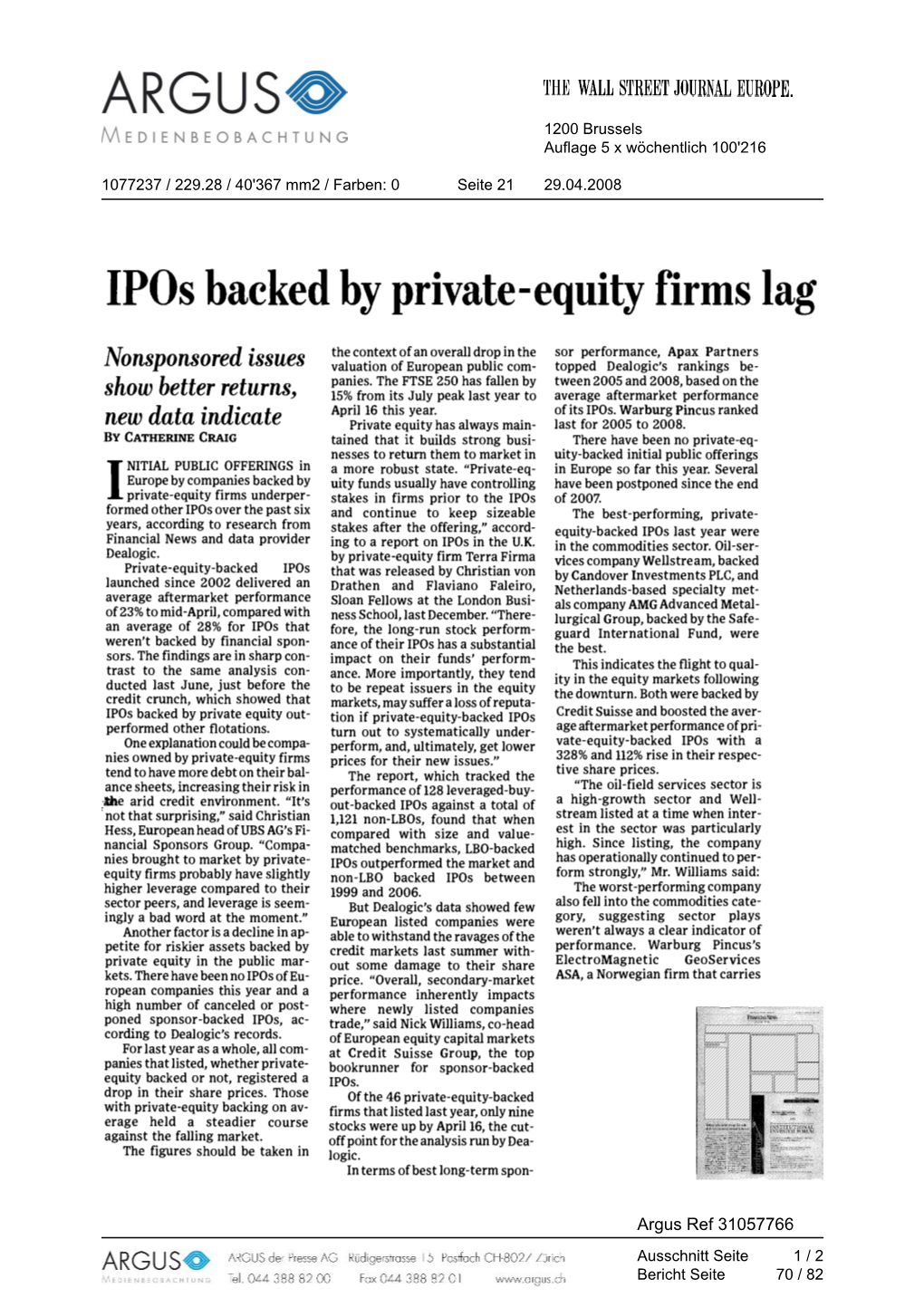 Ipos Backed by Private-Equity Firms Lag