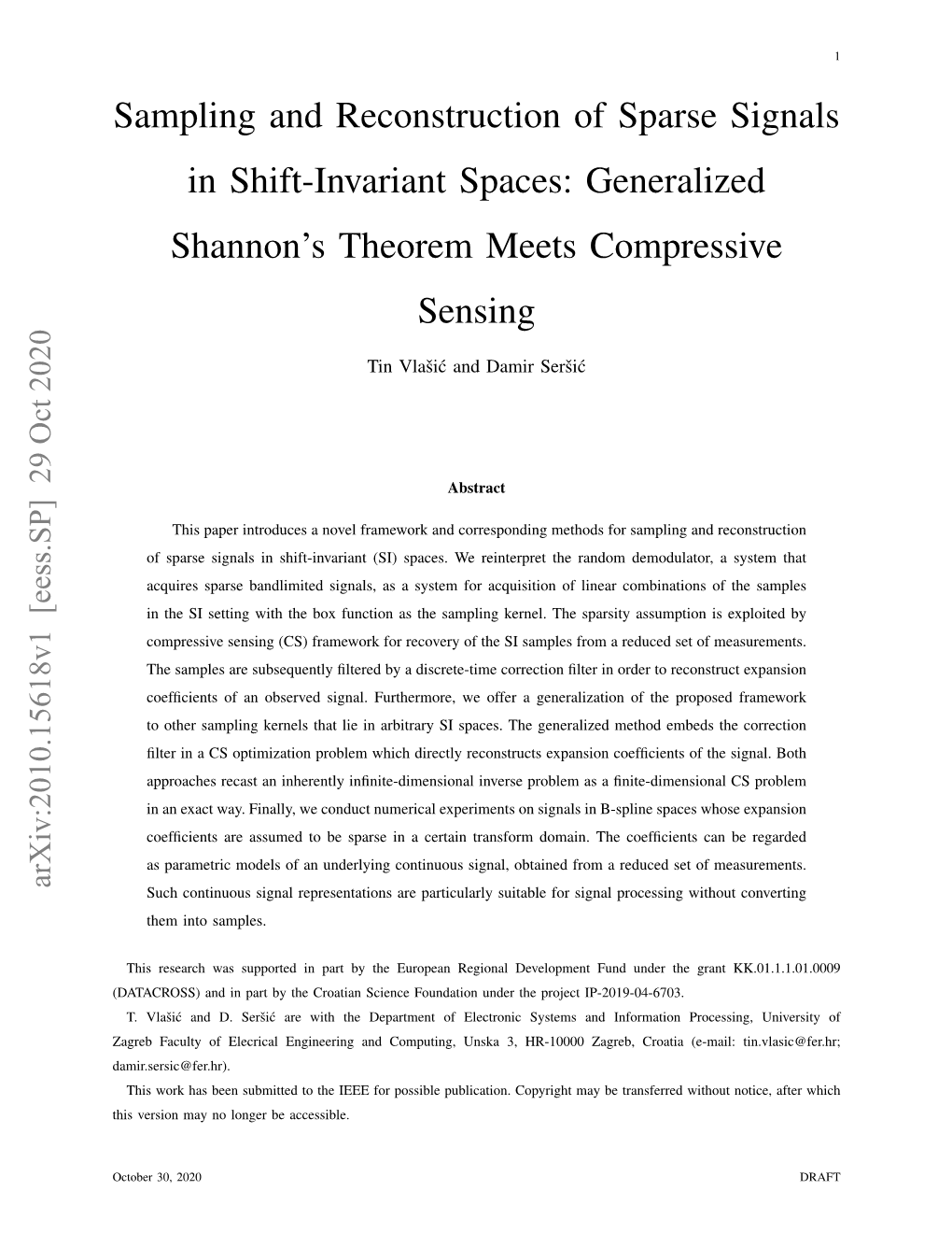 Sampling and Reconstruction of Sparse Signals in Shift-Invariant Spaces: Generalized Shannon’S Theorem Meets Compressive Sensing