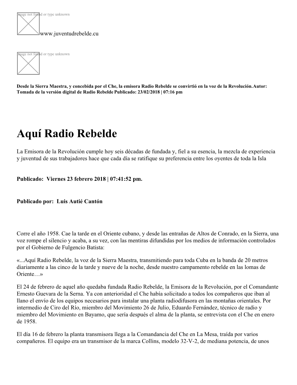 Aquí Radio Rebelde