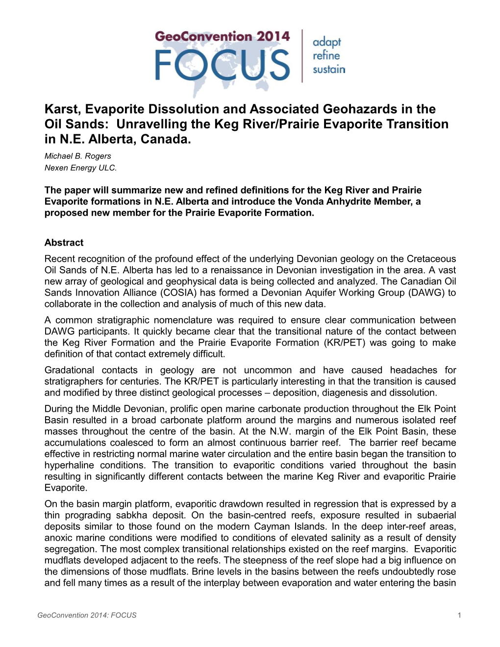 Unravelling the Keg River/Prairie Evaporite Transition in NE Alberta, Canada