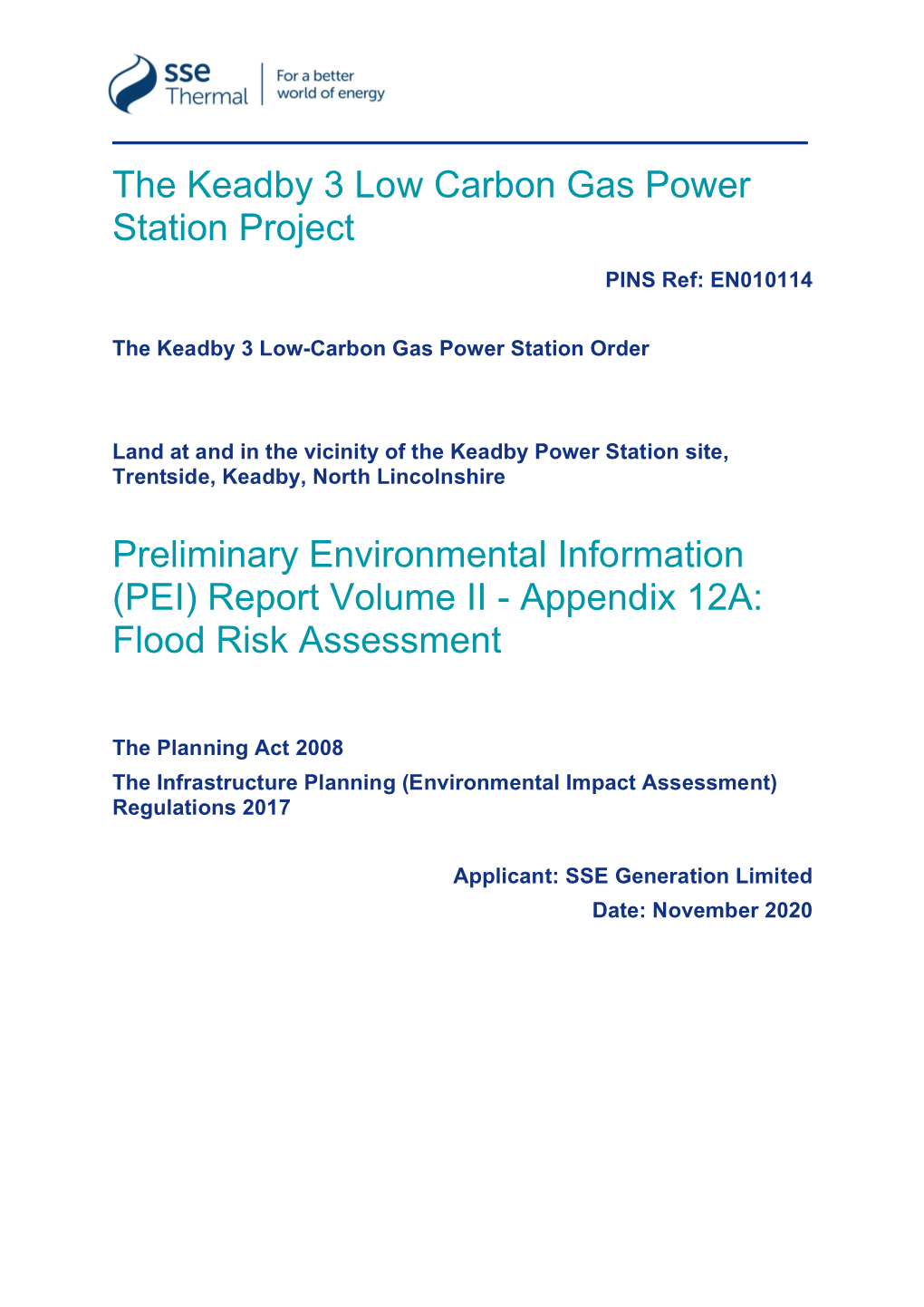 Appendix 12A: Flood Risk Assessment