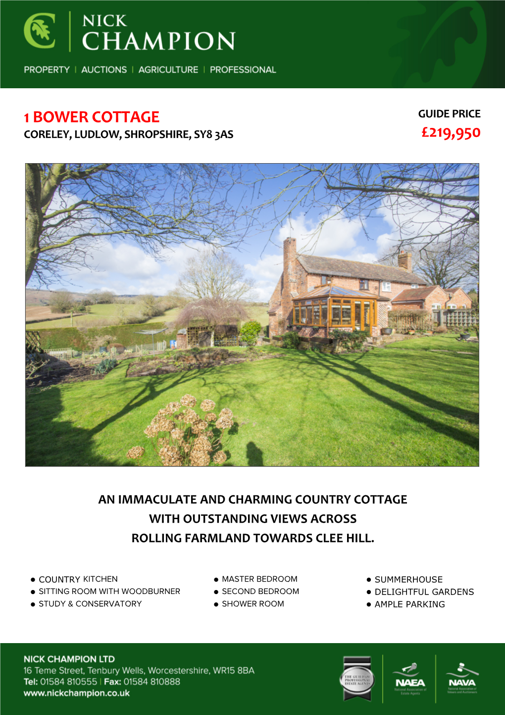 £219,950 1 Bower Cottage