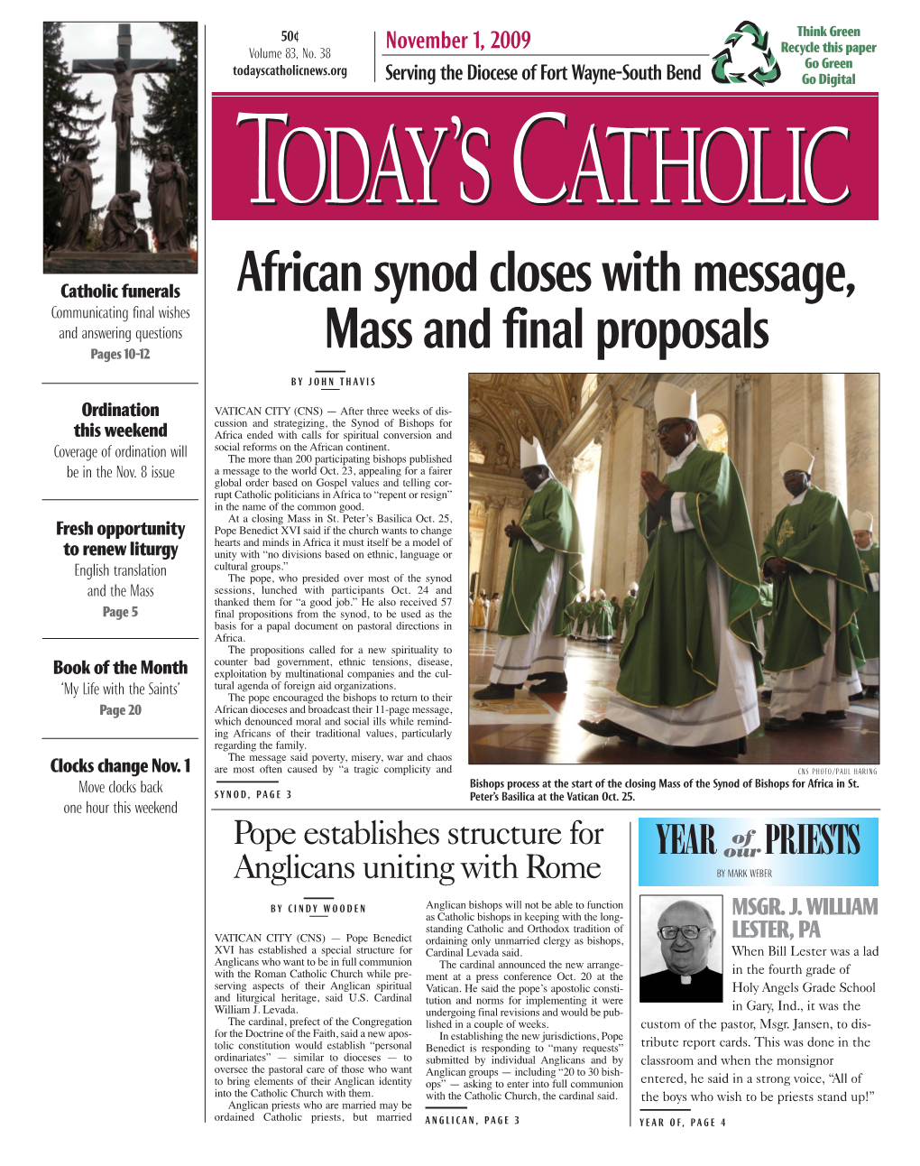 African Synod Closes with Message, Mass and Final Proposals