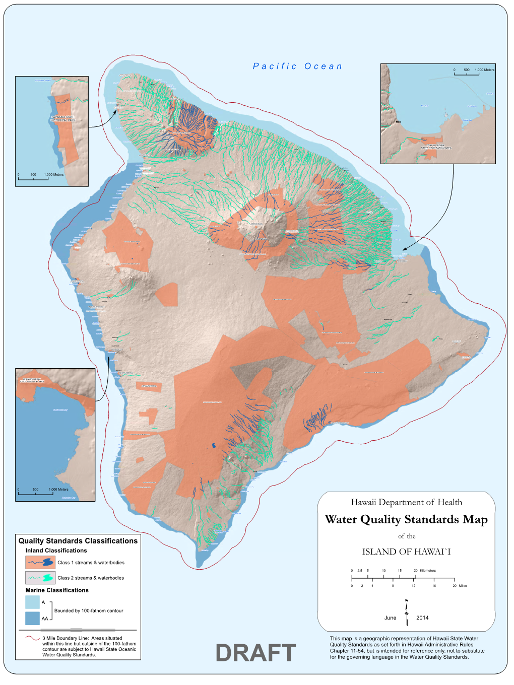 Water Quality Standards Map Kahawaikolono Paiaha‘A Bay Kai‘Ole Bay Kalaepaakai Ka‘Alu‘Alu Bay Halii