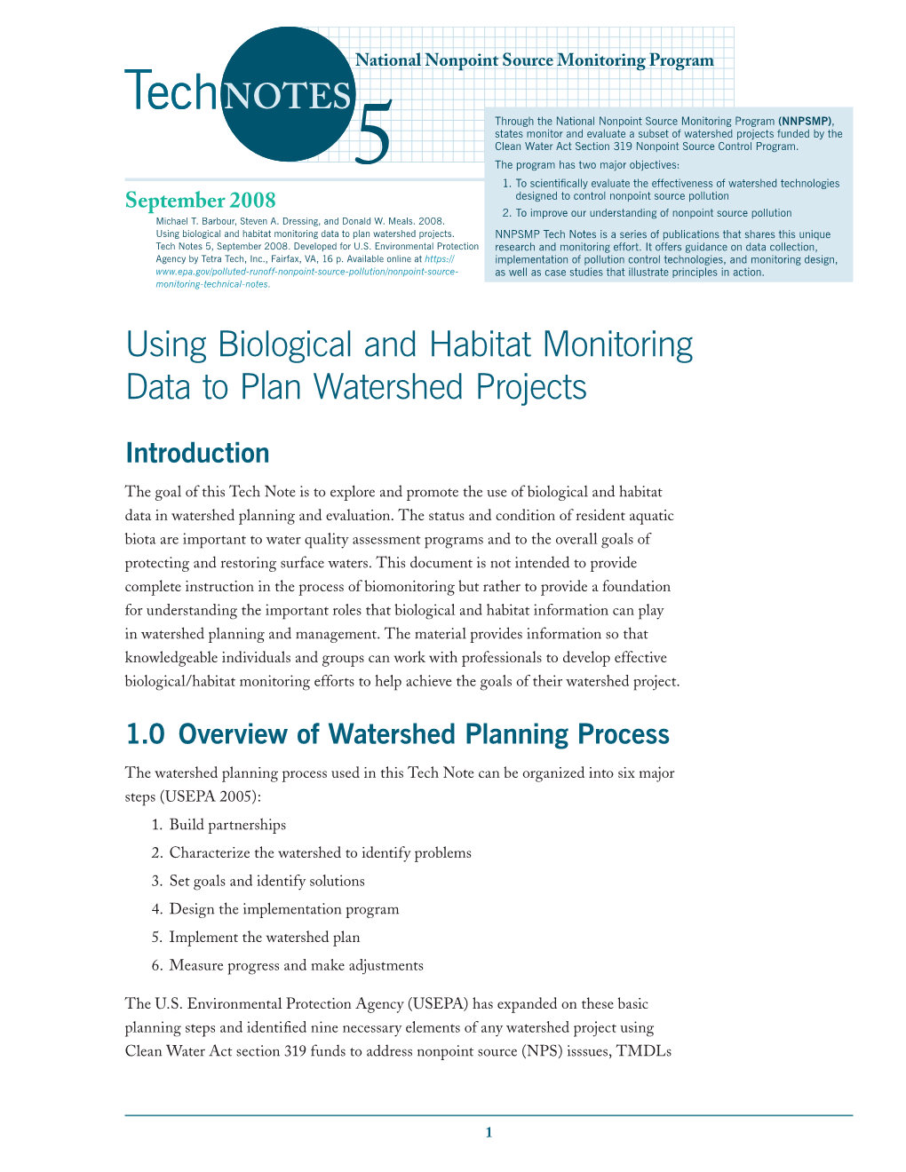 Using Biological and Habitat Monitoring Data to Plan Watershed Projects