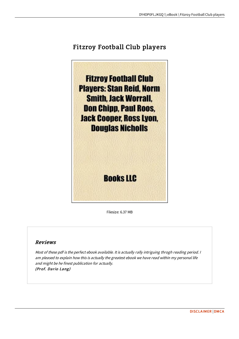 Read Book \ Fitzroy Football Club Players # CVMBUZLJSTZY