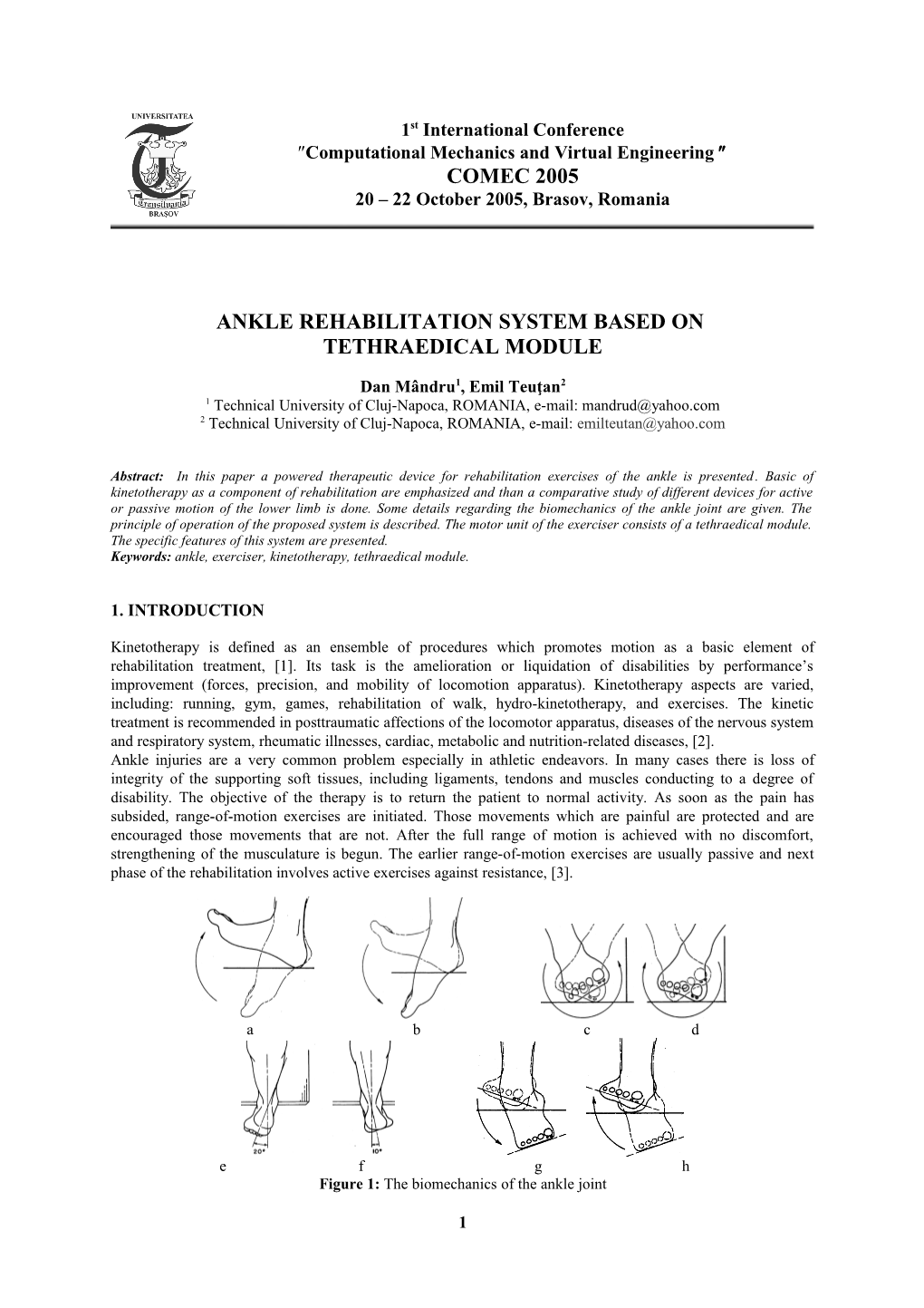 Ankle Rehabilitation System Based On