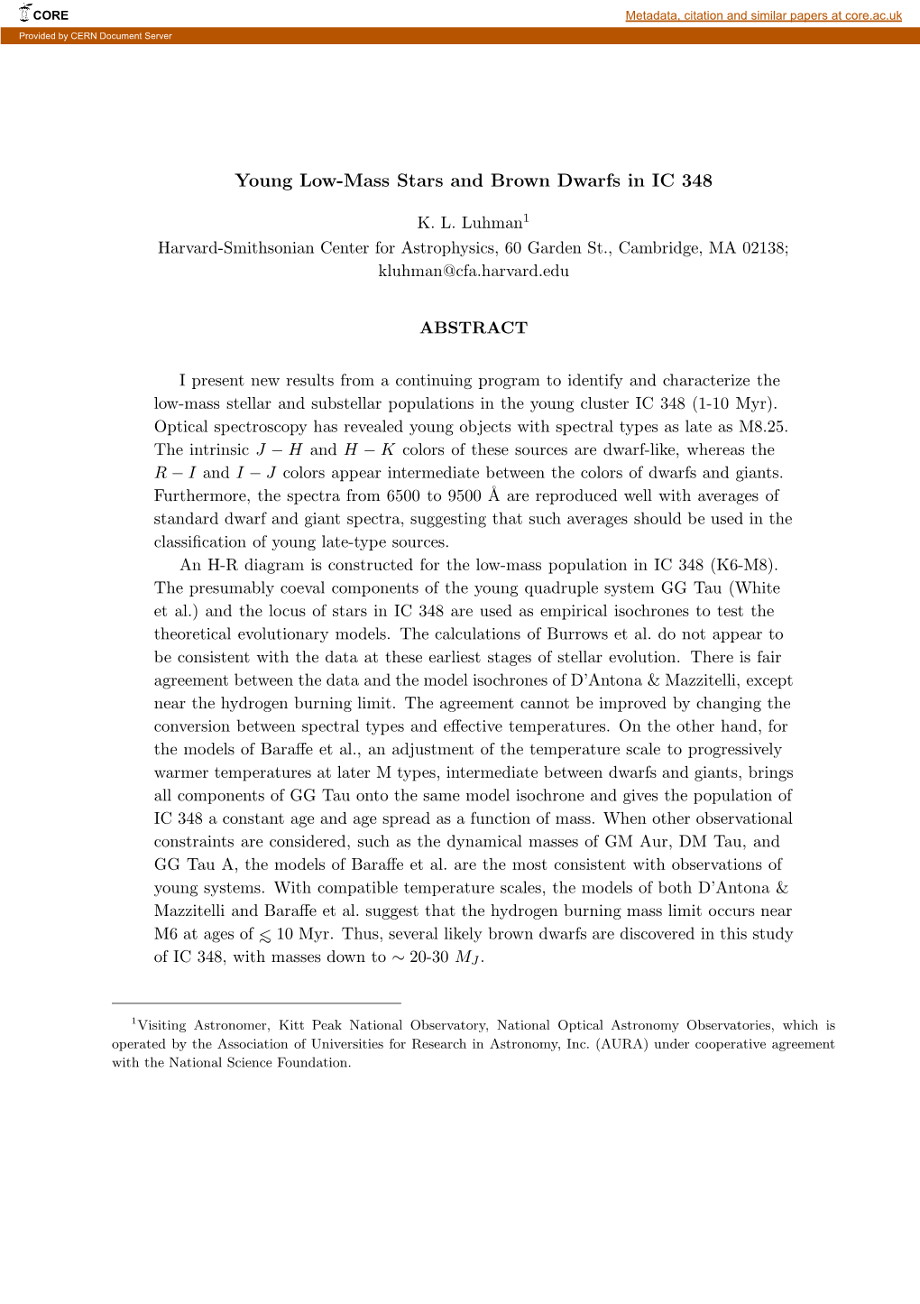 Young Low-Mass Stars and Brown Dwarfs in IC 348