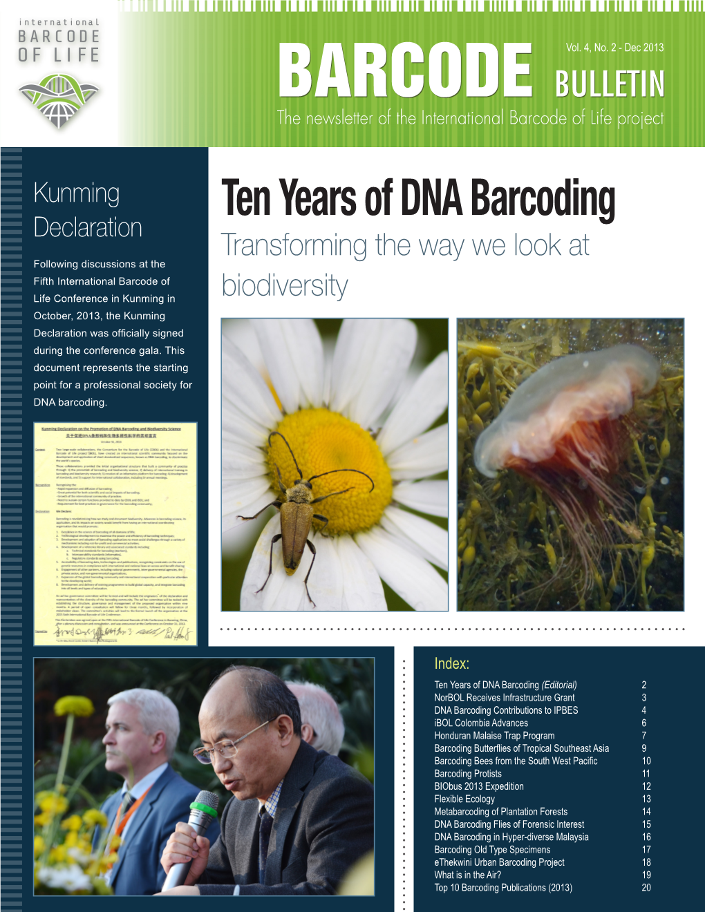Ten Years of DNA Barcoding