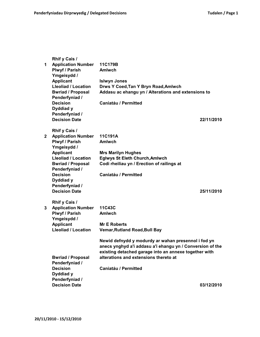 Planning and Orders Committee 05/01/2011: Enclosure E