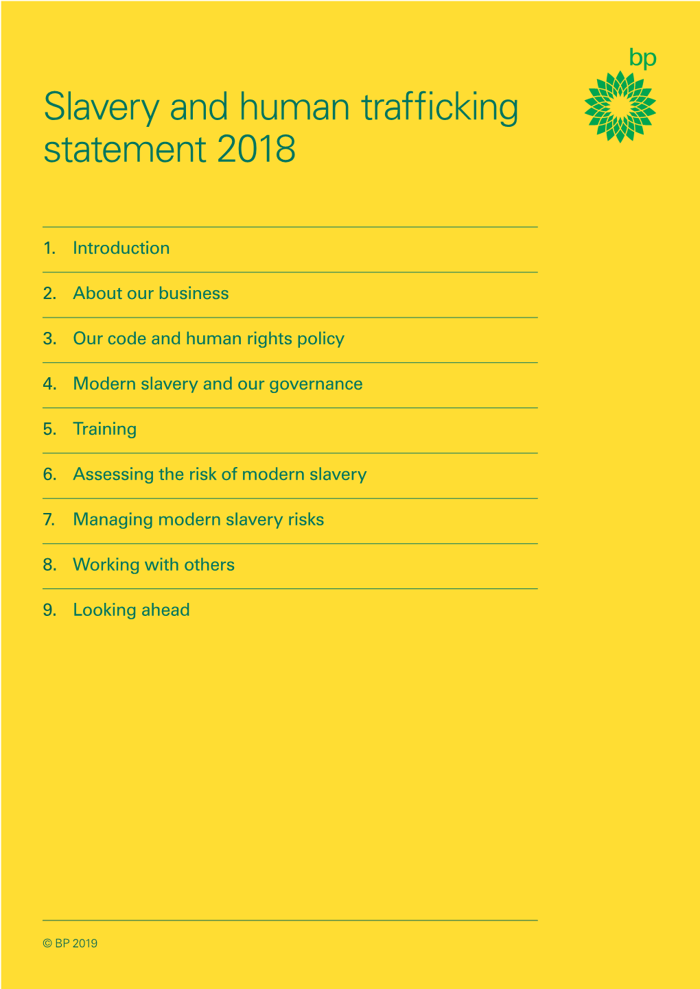 BP Slavery and Human Trafficking Statement 2018