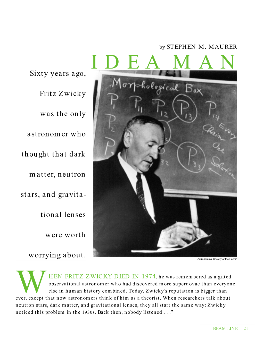 IDEA MAN Sixty Years Ago